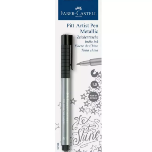 Feutre pointe M 0,7 mm - Faber-Castell - argent - Pitt Artist Pen